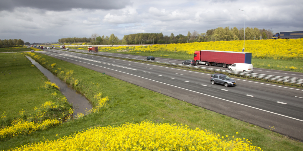 highway A15 in The Netherlands