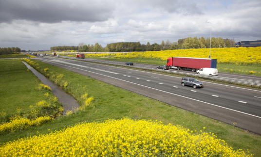 highway A15 in The Netherlands