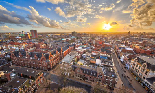 View over Groningen city